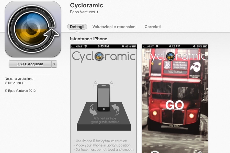 Cycloramic, l’app che fa ruotare l’iPhone di 360° [Video]