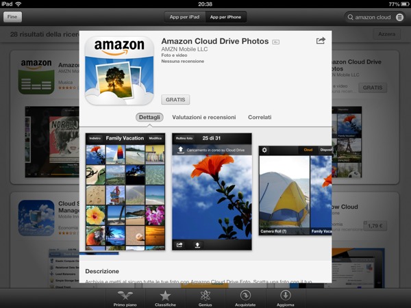 Amazon ha rilasciato Cloud Drive Photos per iOs