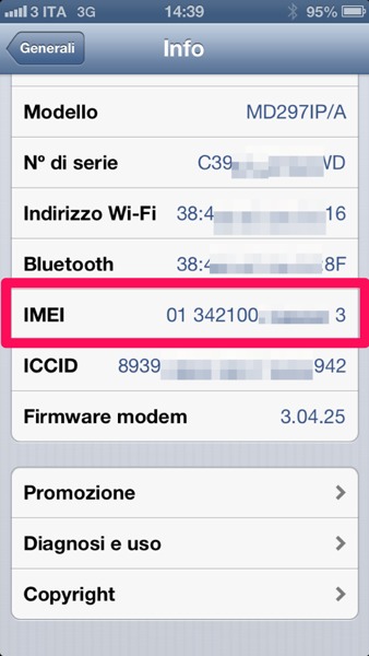 Come trovare il codice IMEI su Android