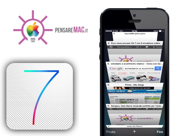 iOS 7 le novità – La navigazione tra i pannelli di Safari