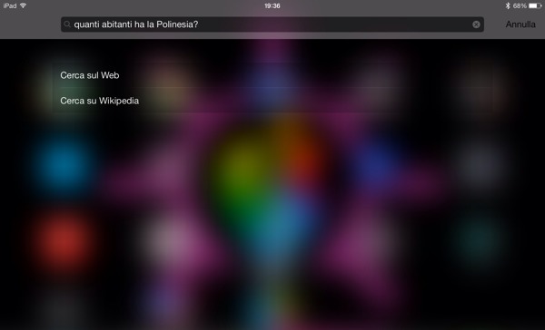 [Come si fa] Fare una ricerca sul web o Wikipedia, dalla Home di un dispositivo iOS 7 tramite Spotlight