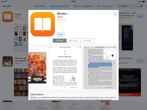 Serata di aggiornamenti, iOS 7.0.4 e iBooks