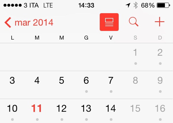 [Come si fa] Accedere alla visualizzazione degli eventi nella vista mese del Calendario di iOS 7.1