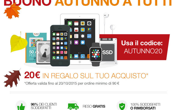 BuyDifferent regala buoni da 20 euro per acquistare iPhone, iPad, Watch, upgrade Mac e videocorsi.