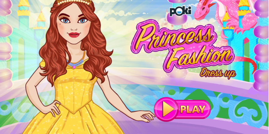 Su Poki ci sono anche giochi in rosa, come Princess Fashion Dress Up
